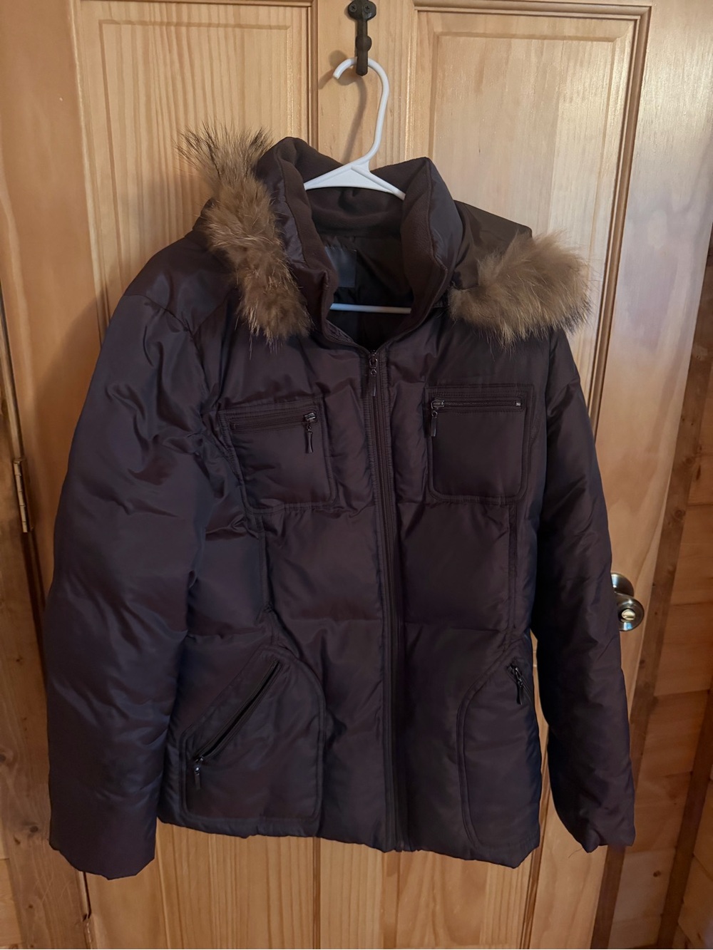 Apt 9 Chocolate Fur Trimmed Parka